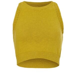 Madewell Crochet Trim Crop Sweater Tank